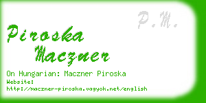piroska maczner business card